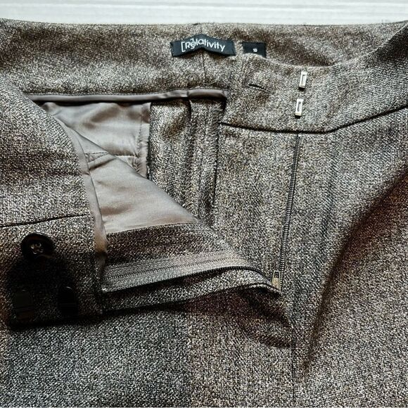 Relativity Trousers NWT Size 10 Brown Mink zip and button closure 4 pockets - Picture 6 of 9